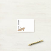 Persoonlijke danslessen Tan Character Shoe Post-it® Notes (Op bureau)