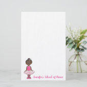 Persoonlijke dansschool Studio Teacher Ballet Briefpapier (Staand voorkant)