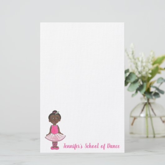 Persoonlijke dansschool Studio Teacher Ballet Briefpapier (Staand voorkant)