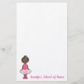 Persoonlijke dansschool Studio Teacher Ballet Briefpapier (Voorkant)