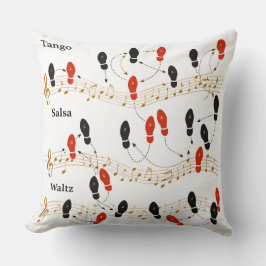 Persoonlijke Dansstappen Muziek Kunst Retro Chic C Kussen