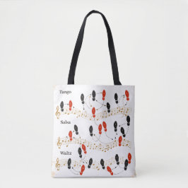 Persoonlijke Dansstappen Muziek Kunst Retro Chic C Tote Bag
