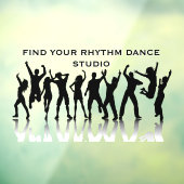 Persoonlijke Dansstudio Mensen die voor de dansen  Raamsticker (Vel 3)
