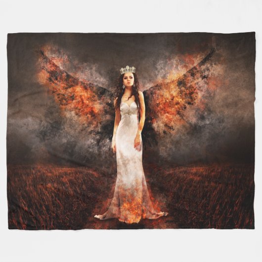 Persoonlijke Dark Angel Fleece Deken (Voorkant (Horizontaal))