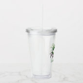 Persoonlijke datum meneer en mevrouw Foliage Acryl Drinkbeker (Rechts)