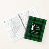 Persoonlijke Davidson Tartan Geheel van de Gezin R Notitieboek (Binnen)