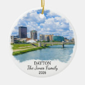 Persoonlijke Dayton-versiering, Aangepaste Ohio St Keramisch Ornament (Voorkant)