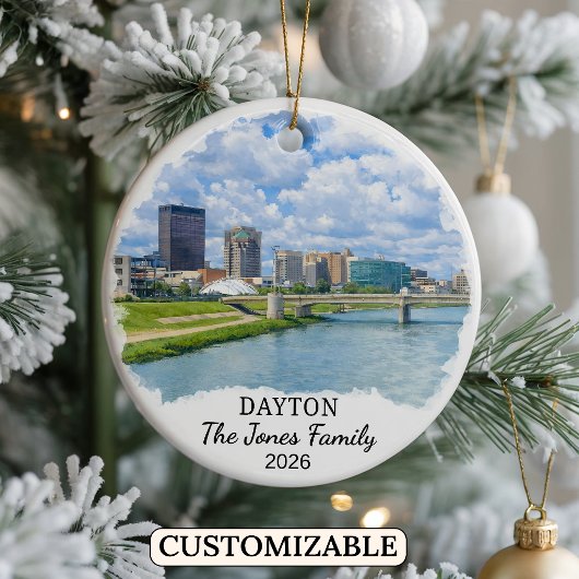 Persoonlijke Dayton-versiering, Aangepaste Ohio St Keramisch Ornament