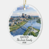 Persoonlijke Dayton-versiering, Aangepaste staat O Keramisch Ornament (Links)
