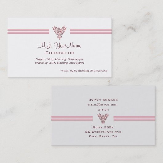 Persoonlijke de luxestrepen van de Adviseur en Visitekaartje (Voorkant / Achterkant)