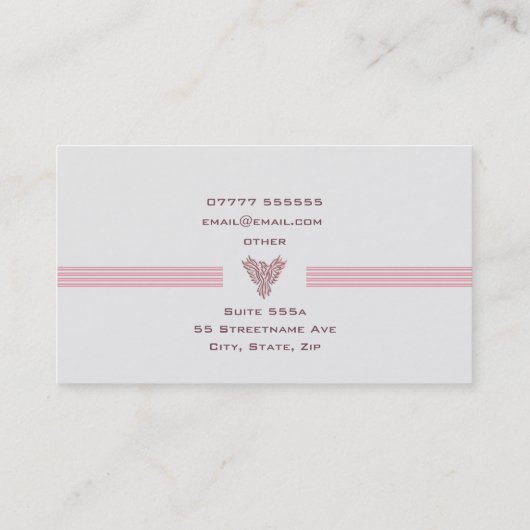 Persoonlijke de luxestrepen van de Adviseur en Visitekaartje (Achterkant)