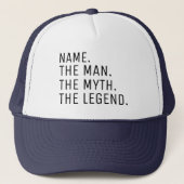 Persoonlijke De Man De Mythe De Legende Trucker H Trucker Pet (Voorkant)