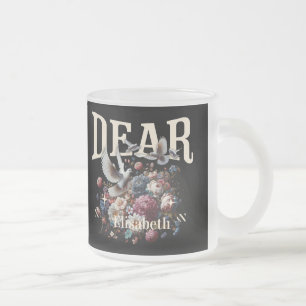 Persoonlijke "DEAR" Bloemenduilbeker Matglas Koffiemok