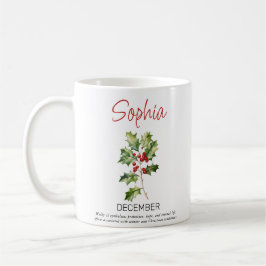 Persoonlijke december geboortebloem koffiemok