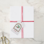 Persoonlijke december geboortemaand bloem cadeaulabel (Met Touw)