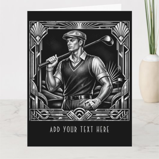 Persoonlijke Deco Golfer- Grote Golf Kaart (Voorkant)
