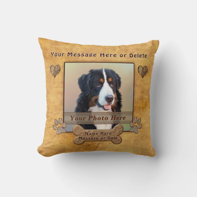 Persoonlijke Decoratieve Dog-Kussens met foto Kussen (Voorkant)