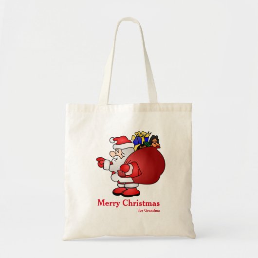 Persoonlijke decoratieve kerstcadeaus tote bag (Voorkant)