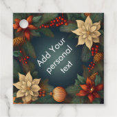 Persoonlijke decoratieve kerstcadeautag bedankjes labels (Voorkant)
