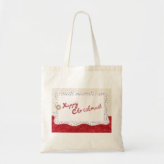 Persoonlijke decoratieve Kerstmis-spiraal Tote Bag (Voorkant)