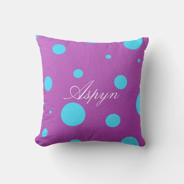 Persoonlijke Decoratieve Polka Dot Pillow Kussen (Voorkant)