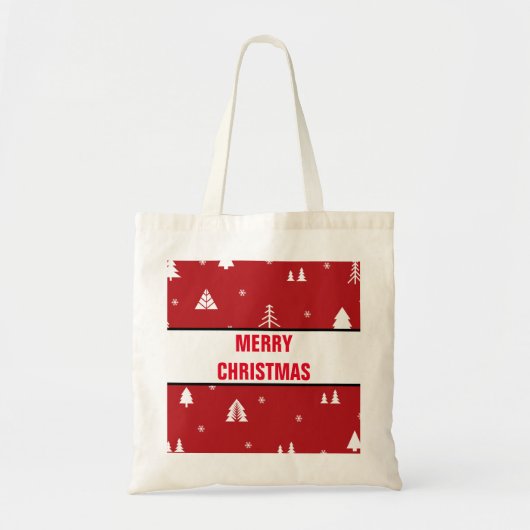 Persoonlijke decoratieve rode kerststerren tote bag (Voorkant)