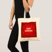 Persoonlijke decoratieve rode kerststerren tote bag (Voorkant (product))