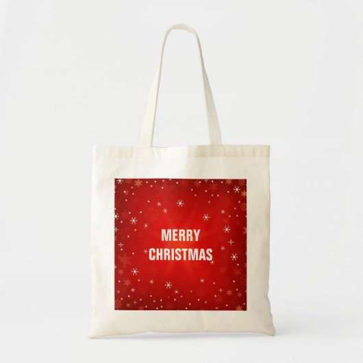 Persoonlijke decoratieve rode kerststerren tote bag (Voorkant)