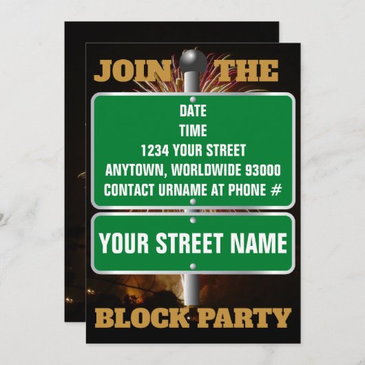 Persoonlijke deelname aan de uitnodigingen van de  (Voorkant / Achterkant)