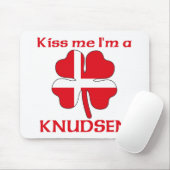 Persoonlijke Deense kus Ik ben Knudsen Muismat (Met muis)