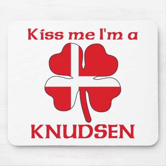 Persoonlijke Deense kus Ik ben Knudsen Muismat (Voorkant)
