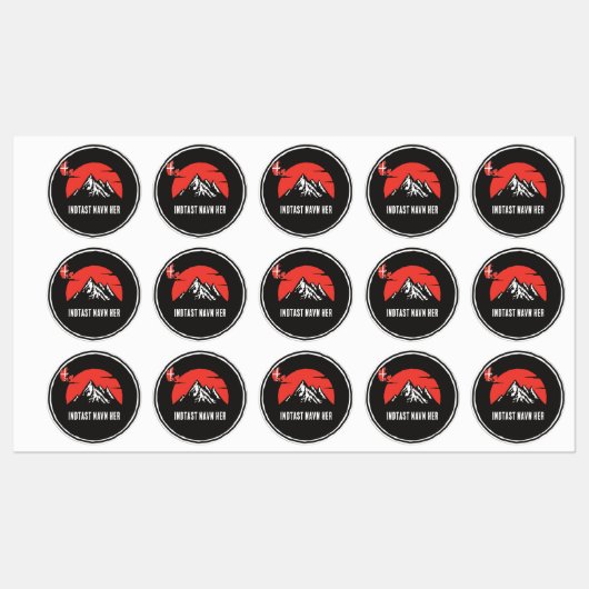 Persoonlijke Deense plaatsnamen rondom design Labels (Vel)