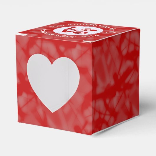 Persoonlijke Deense Rood LOVE Vlag Bedankdoosjes (Voorkant Zijde)