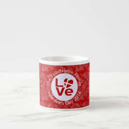 Persoonlijke Deense Rood LOVE Vlag  Espresso Kop