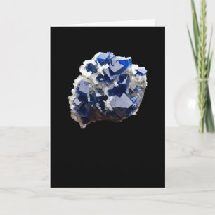 Persoonlijke Deep Blue Fluoriet & Calciet Kristal Kaart