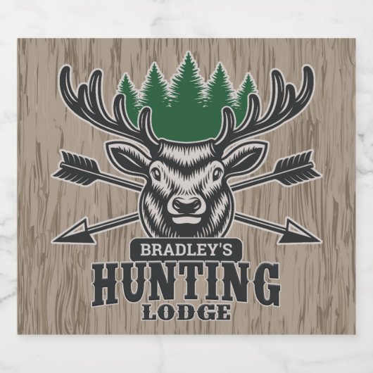 Persoonlijke deer Elk Hunter Bow Hunting Lodge Bier Etiket (Enkel label)