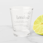 Persoonlijke Definitie Meidenavond Shot Glas (Achterkant)