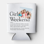 Persoonlijke definitie meisjesweekend foto blikjeskoeler (Voorkant)