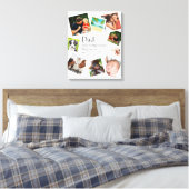 Persoonlijke definitie papa naam 9 foto collage canvas afdruk (Insitu (Slaapkamer))