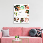 Persoonlijke definitie papa naam 9 foto collage canvas afdruk (Insitu (Woonkamer))