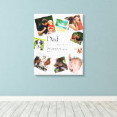 Persoonlijke definitie papa naam 9 foto collage canvas afdruk (Insitu (Houten vloer))