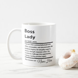 Persoonlijke definitie van een vrouwelijke baas koffiemok
