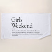 Persoonlijke definitie van meisjesweekend strandlaken (Voorkant)