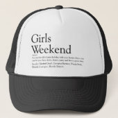 Persoonlijke definitie van meisjesweekend trucker pet (Voorkant)