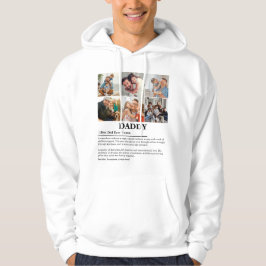 Persoonlijke definitie van papa 6 fotocollage hoodie