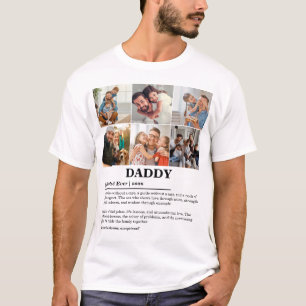 Persoonlijke definitie van papa 6 fotocollage t-shirt
