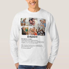 Persoonlijke definitie van papa 6 fotocollage t-shirt