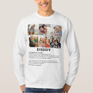 Persoonlijke definitie van papa 6 fotocollage t-shirt