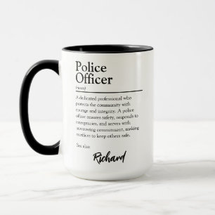 Persoonlijke definitie van politieagent mok