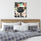 Persoonlijke definitie van stiefvadernaam met 9 fo canvas afdruk (Insitu (Slaapkamer))
